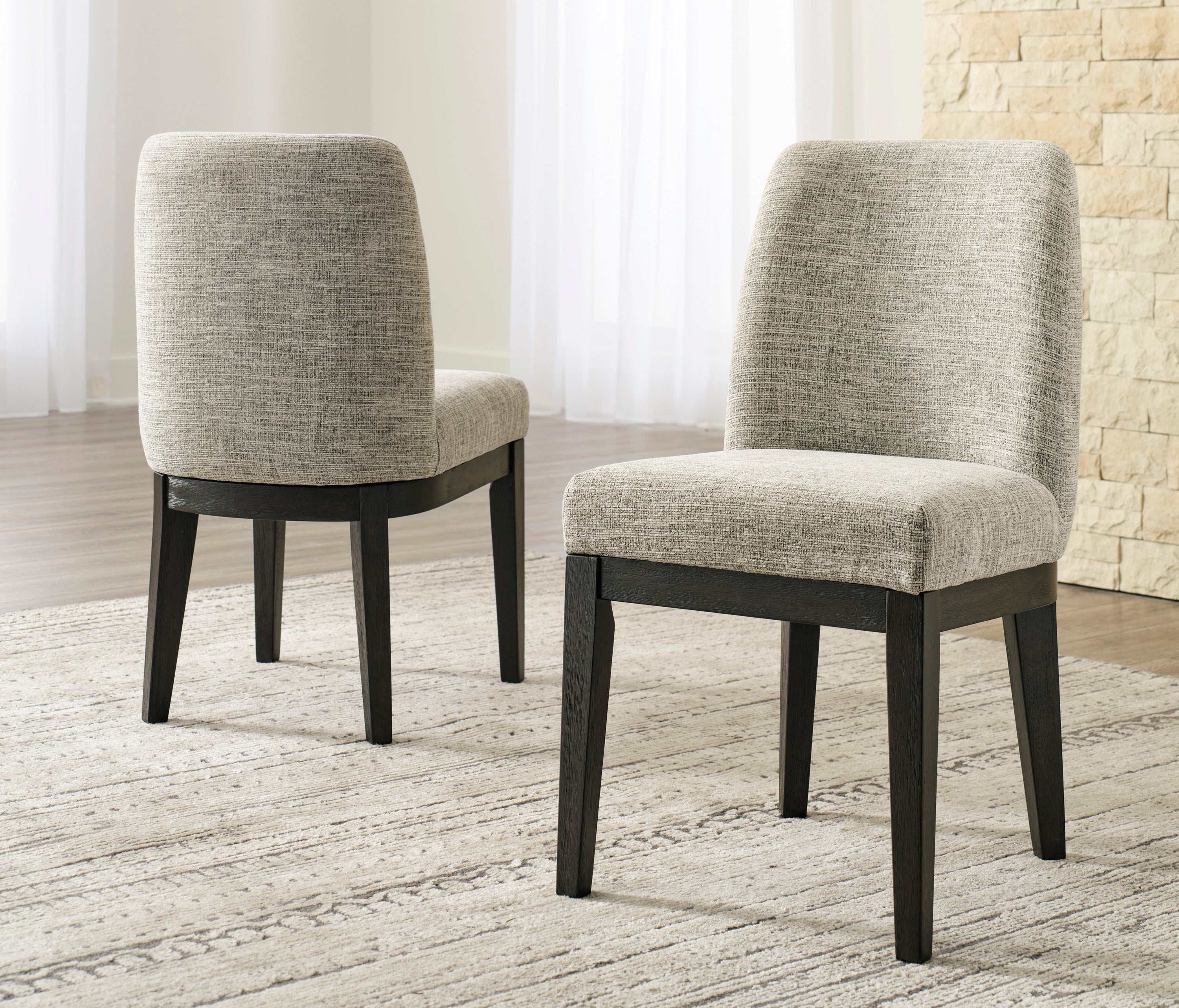 Burkhaus Dark Brown Dining Room Set / 7pc (6 side chairs)