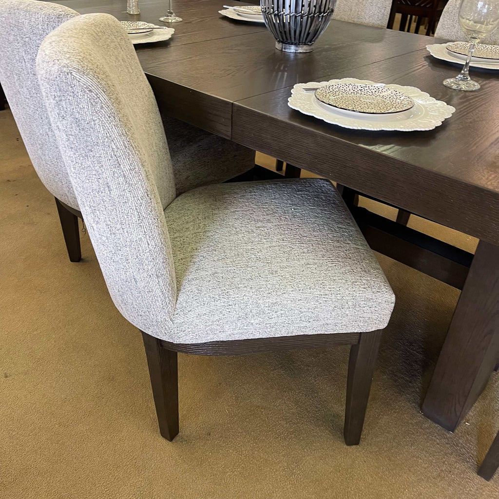 Burkhaus Dark Brown Dining Room Set / 7pc (6 side chairs)