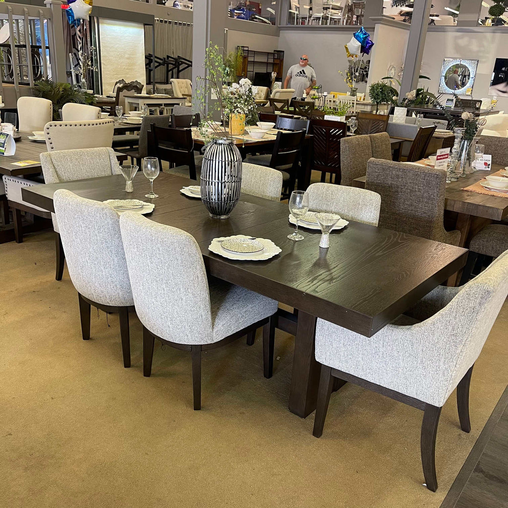 Burkhaus Dark Brown Dining Room Set / 9 pc