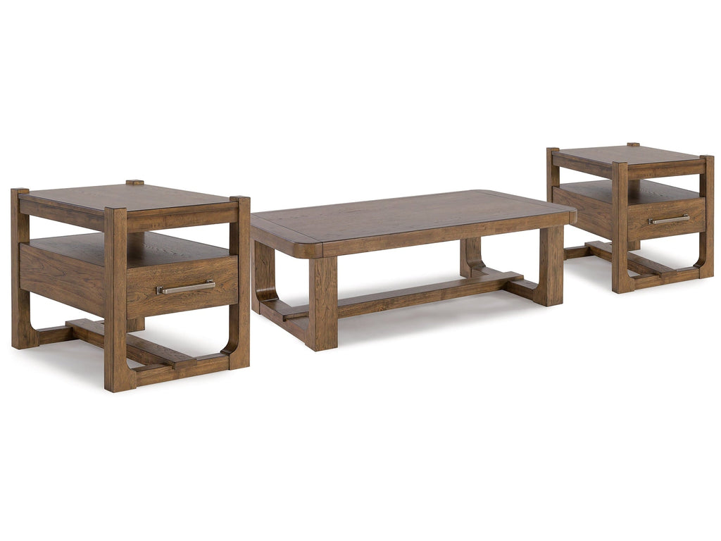 Cabalynn Brown Coffee Table and 2 End Tables