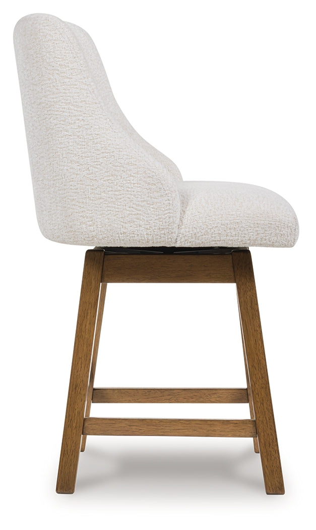 Cabalynn Light Brown Counter Height Dining Table and 4 Barstools
