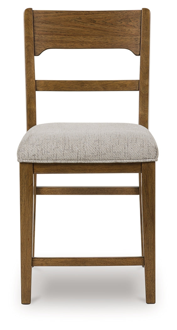 Cabalynn Light Brown Counter Height Dining Table w/ 4 Barstools