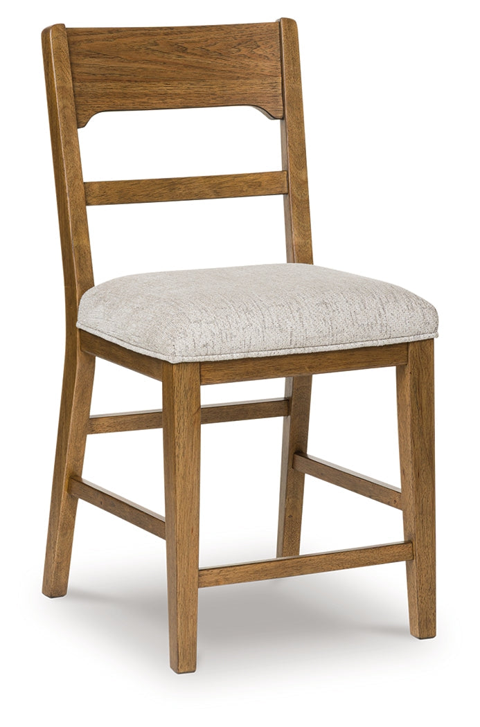 Cabalynn Light Brown Counter Height Dining Table w/ 4 Barstools