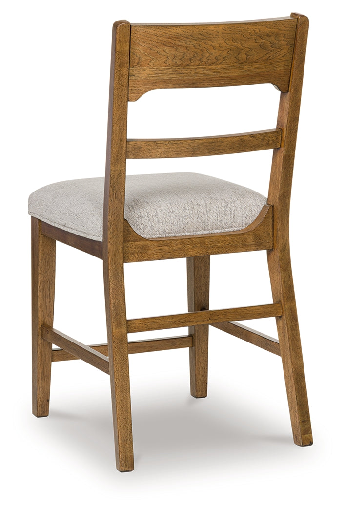 Cabalynn Light Brown Counter Height Dining Table w/ 4 Barstools