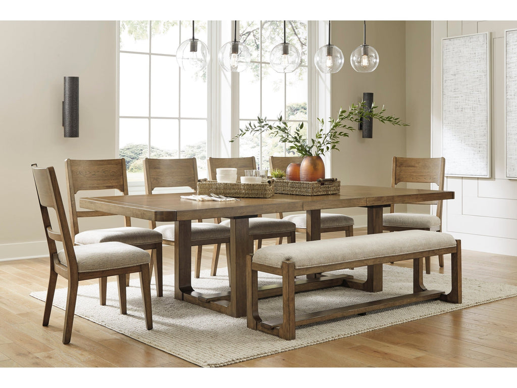 Cabalynn Light Brown Dining Room Set / 8pc