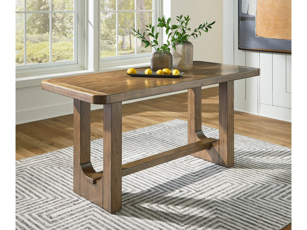 Cabalynn Light Brown Rectangular Counter Height Dining Room Table