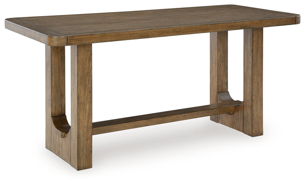 Cabalynn Light Brown Rectangular Counter Height Dining Room Table