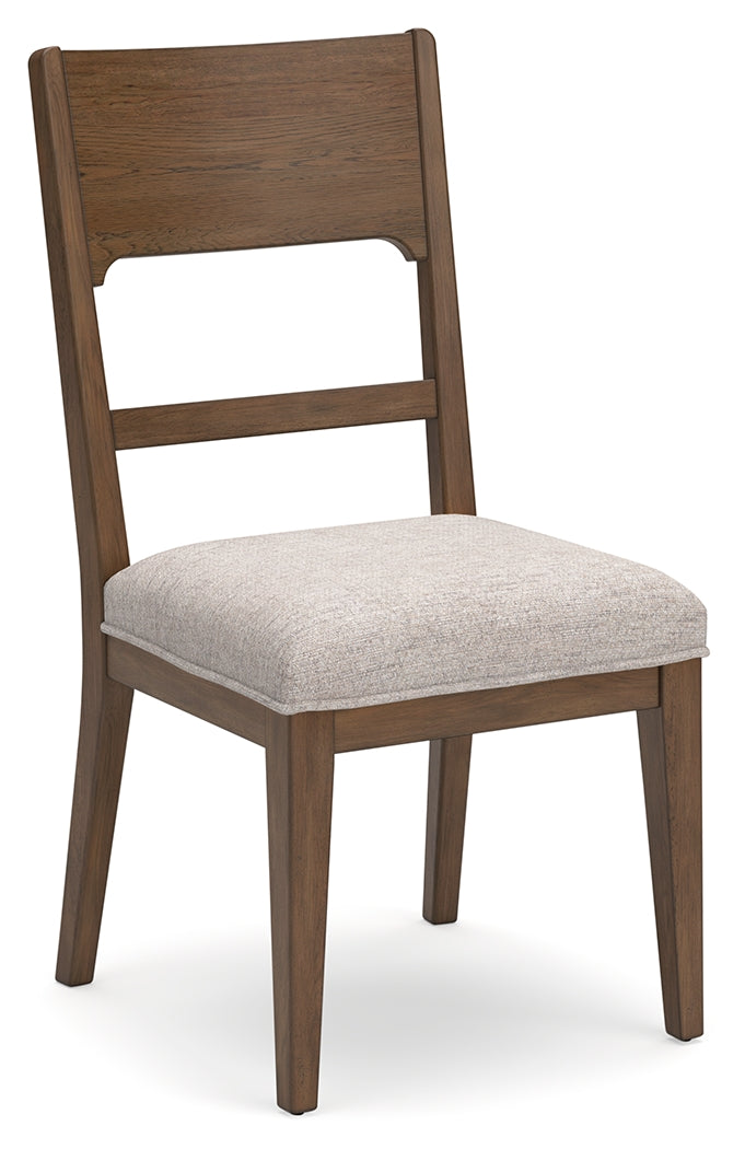 Cabalynn Oatmeal/Light Brown Extension Dining Table and 4 Chairs
