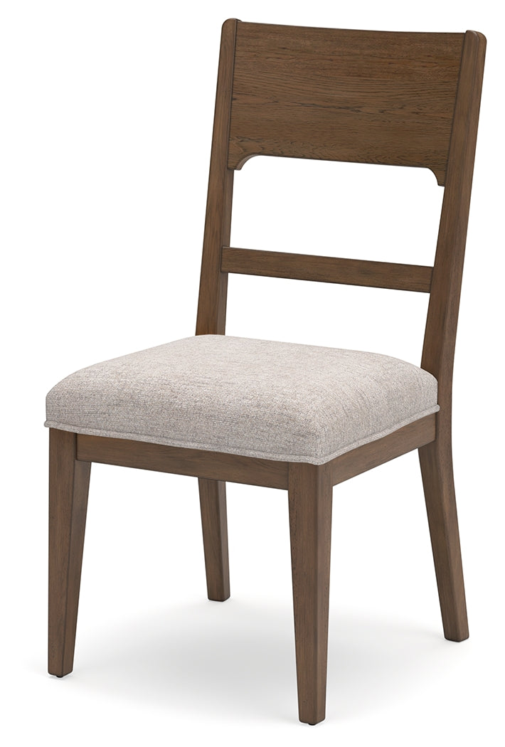 Cabalynn Oatmeal/Light Brown Extension Dining Table and 4 Chairs