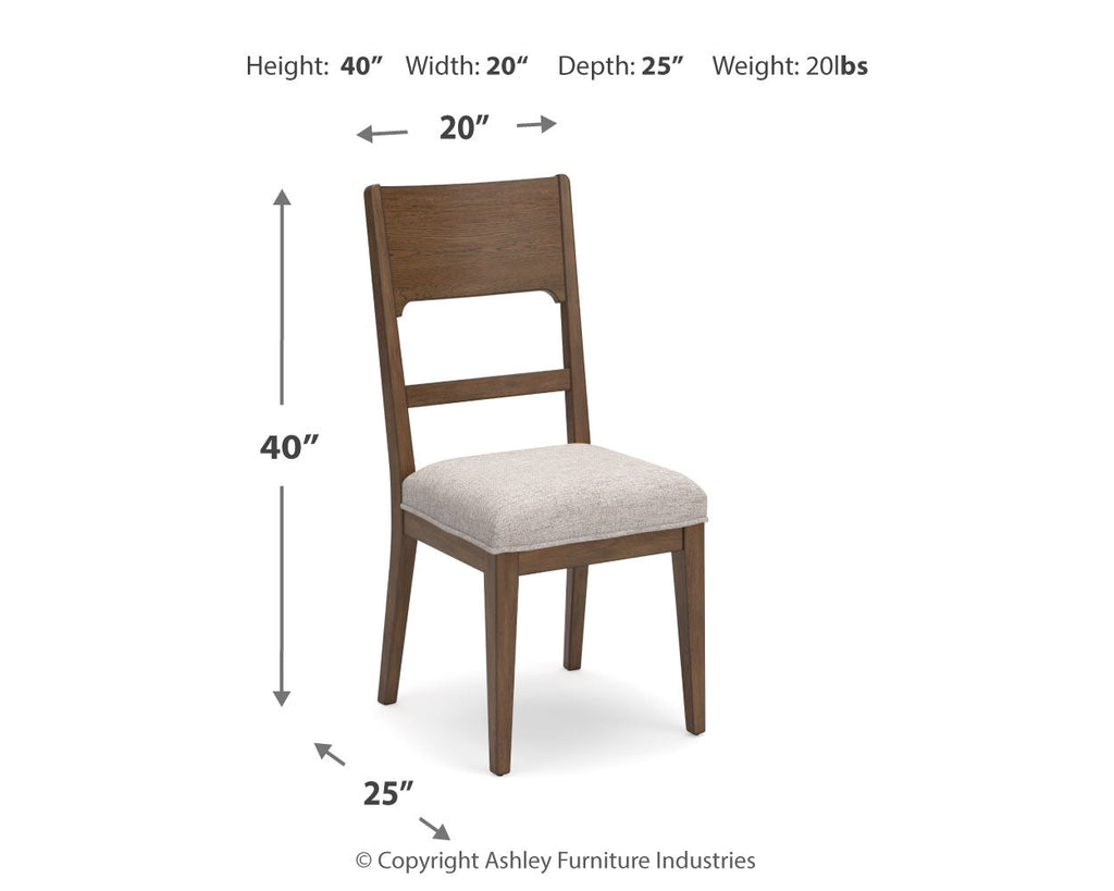 Cabalynn Oatmeal/Light Brown Extension Dining Table and 4 Chairs