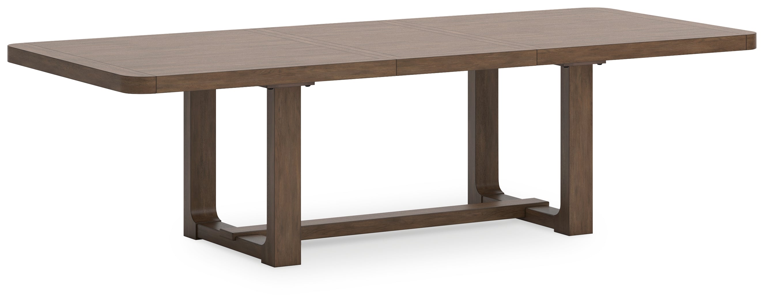 Cabalynn Oatmeal/Light Brown Extension Dining Table and 4 Chairs