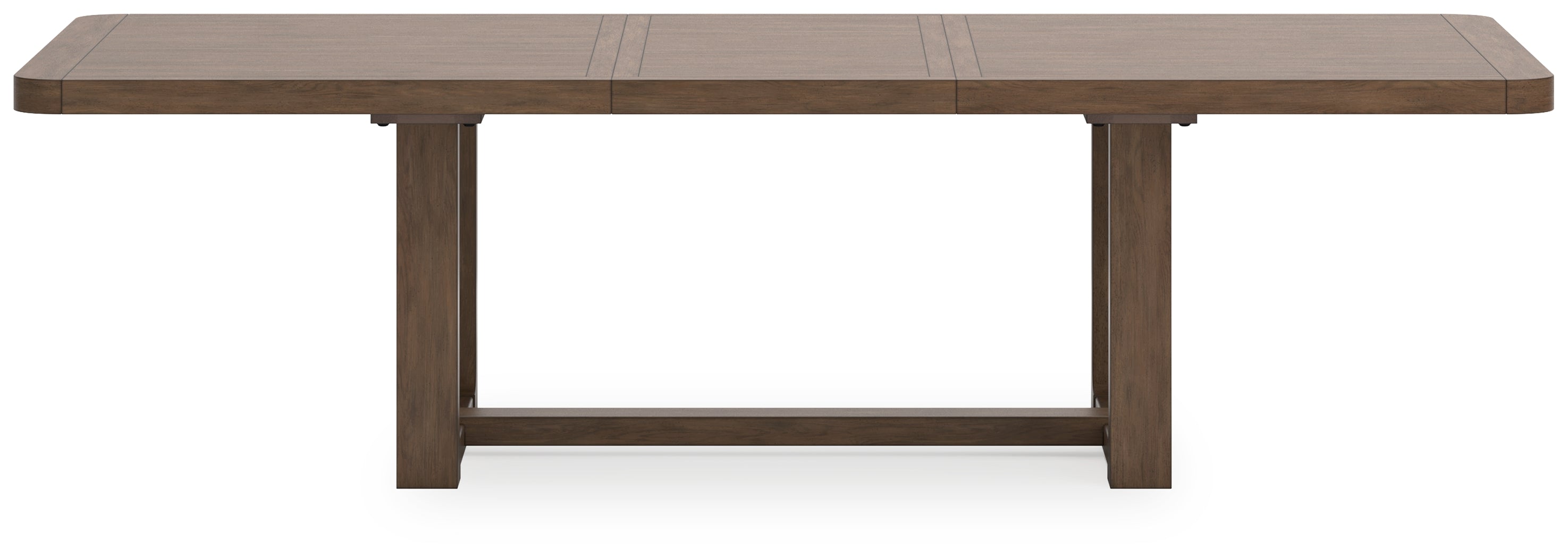 Cabalynn Oatmeal/Light Brown Extension Dining Table and 4 Chairs