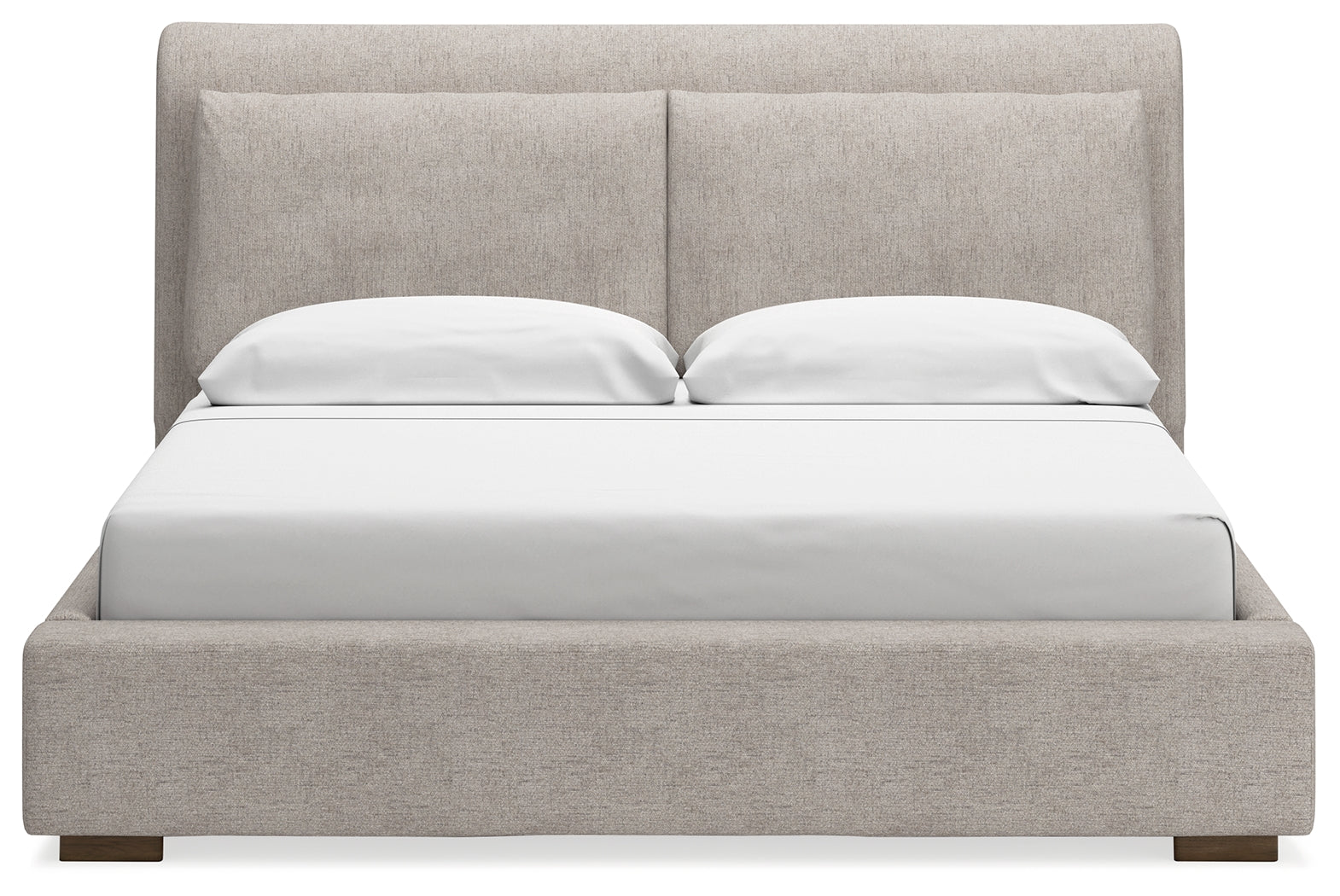 Cabalynn Oatmeal/Light King Upholstered Bedroom Set, Brown
