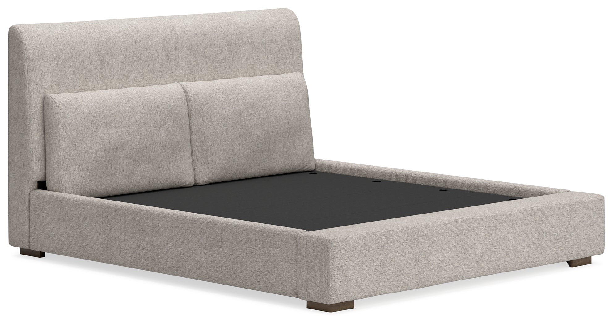 Cabalynn Oatmeal/Light King Upholstered Bedroom Set, Brown