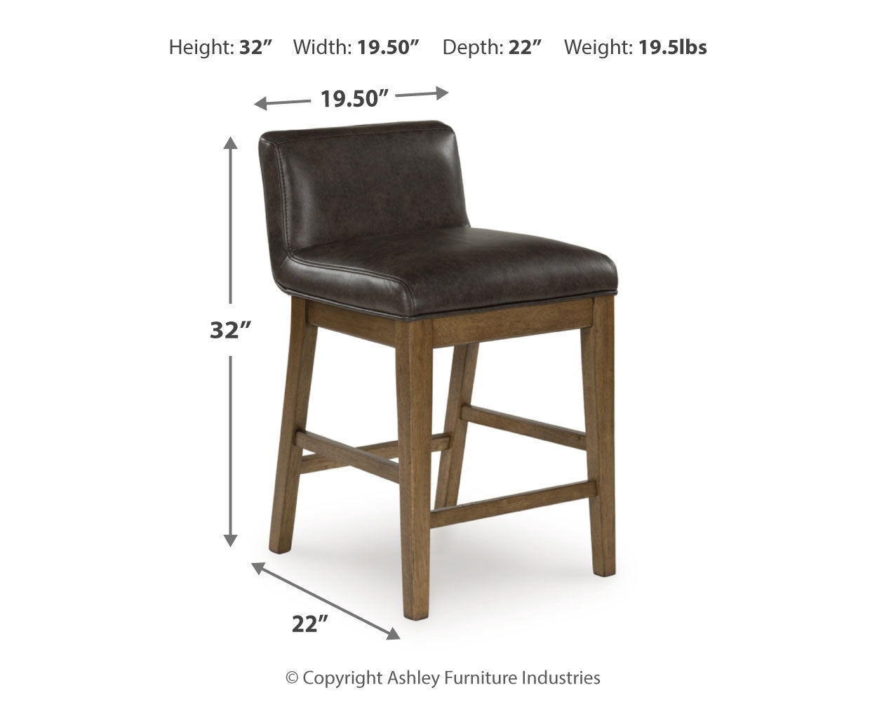 Cabalynn Two-tone Brown Counter Height Set