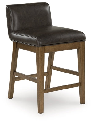 Cabalynn Two-tone Brown Upholstered Barstool (Set of 2)