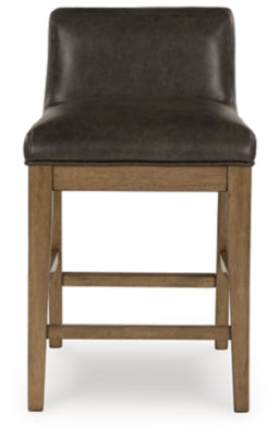 Cabalynn Two-tone Brown Upholstered Barstool (Set of 2)