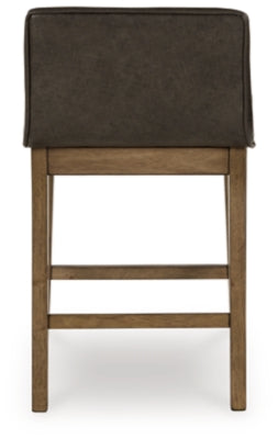 Cabalynn Two-tone Brown Upholstered Barstool (Set of 2)