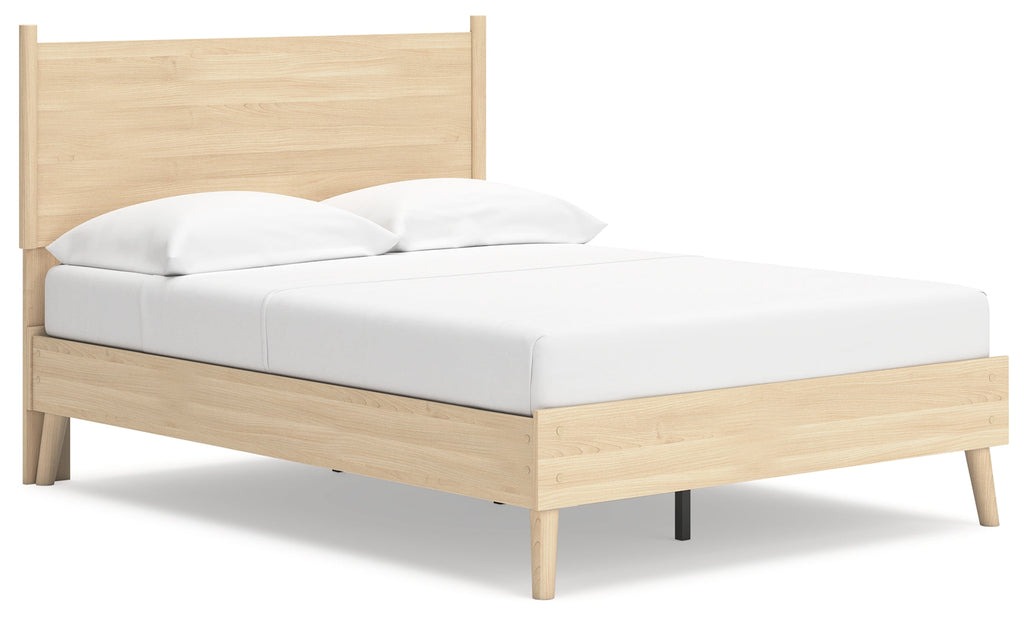 Cabinella Tan Full Platform Panel Youth Bed