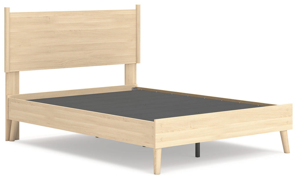 Cabinella Tan Full Platform Panel Youth Bed