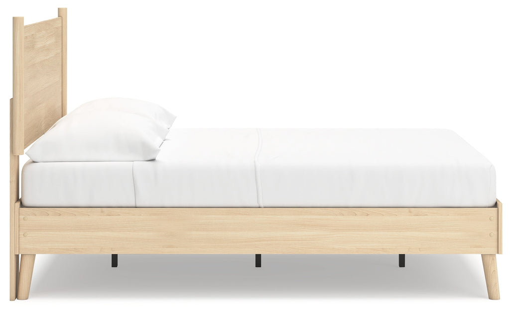 Cabinella Tan Full Platform Panel Youth Bed