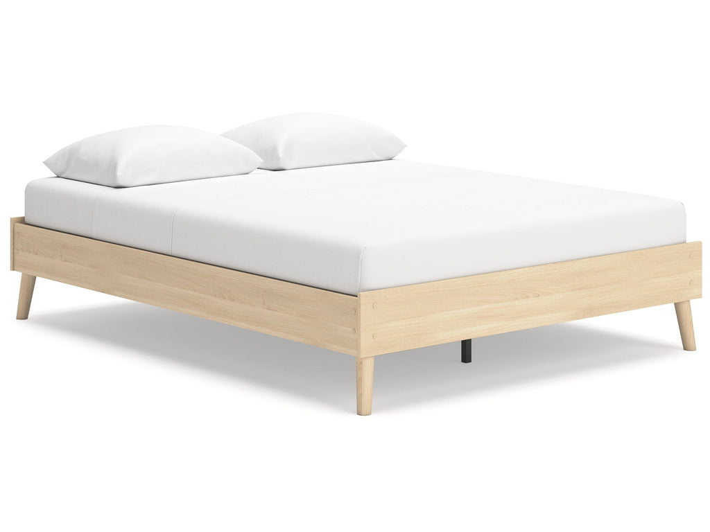 Cabinella Tan Queen Platform Bed