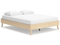 Cabinella Tan Queen Platform Bed