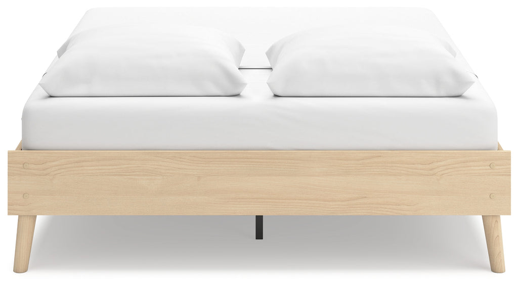 Cabinella Tan Queen Platform Bed