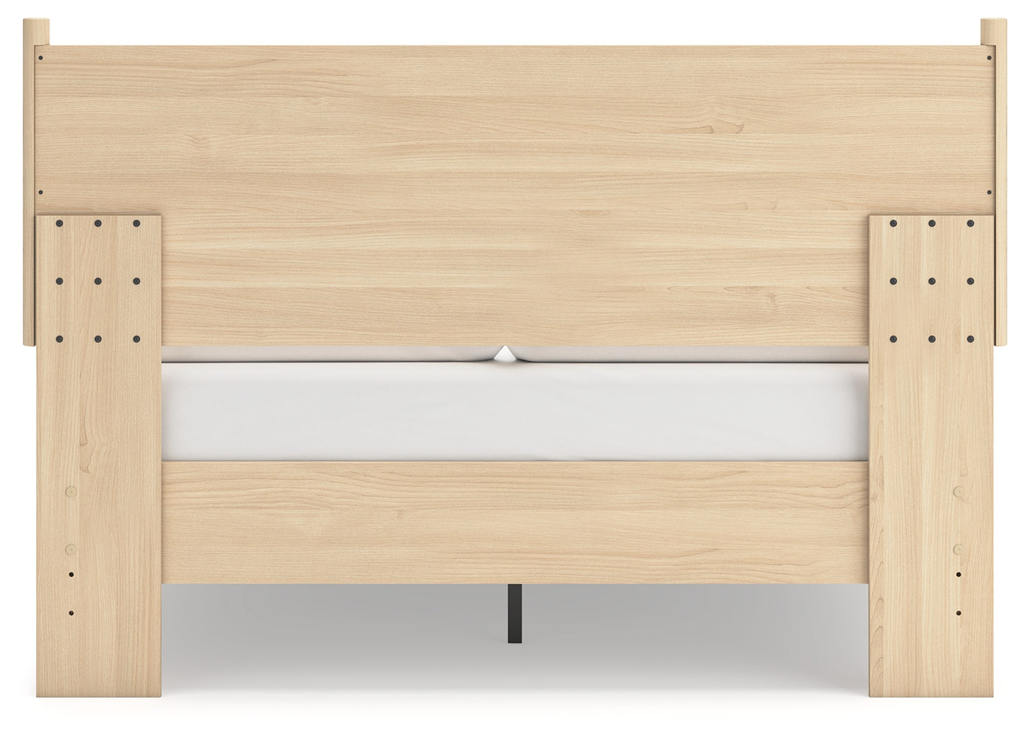 Cabinella Tan Queen Platform Panel Bed