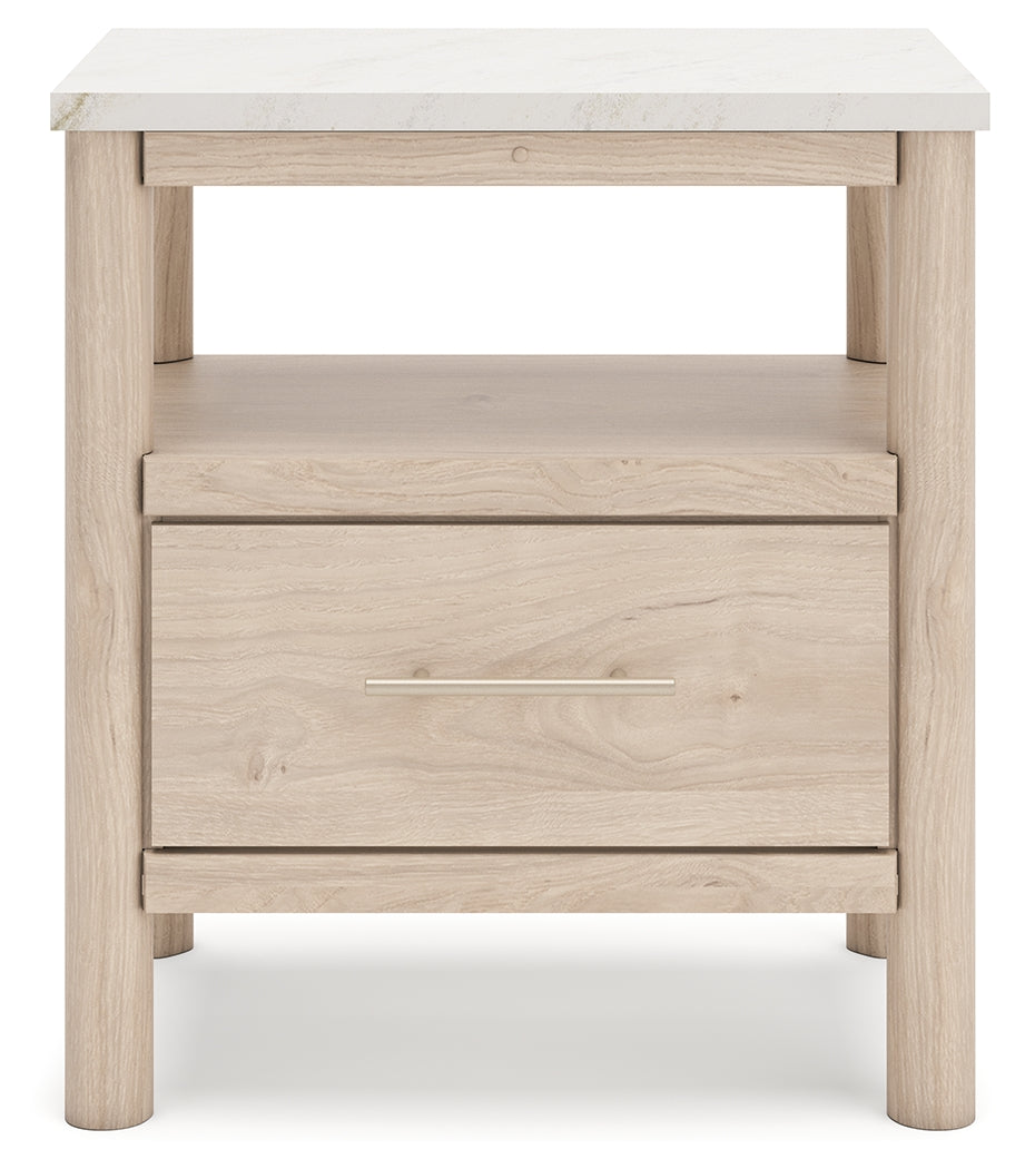 Cadmori Tan Queen Panel Bedroom Set with Dresser and 2 Nightstands
