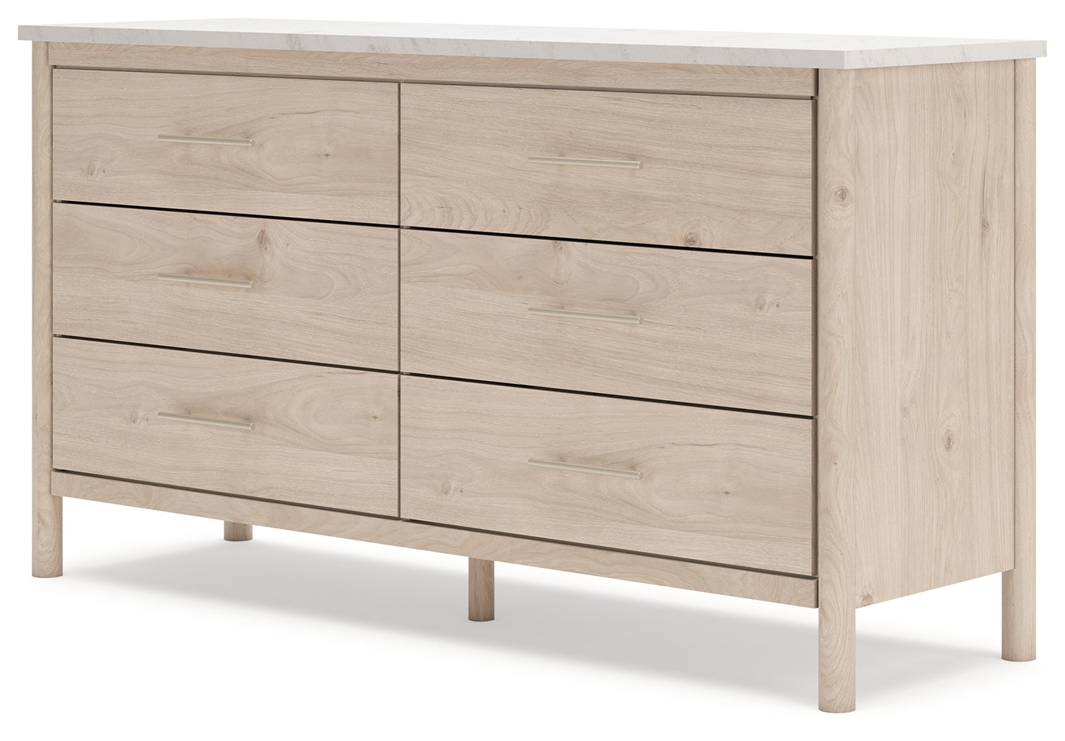 Cadmori Tan Queen Panel Bedroom Set with Dresser and 2 Nightstands