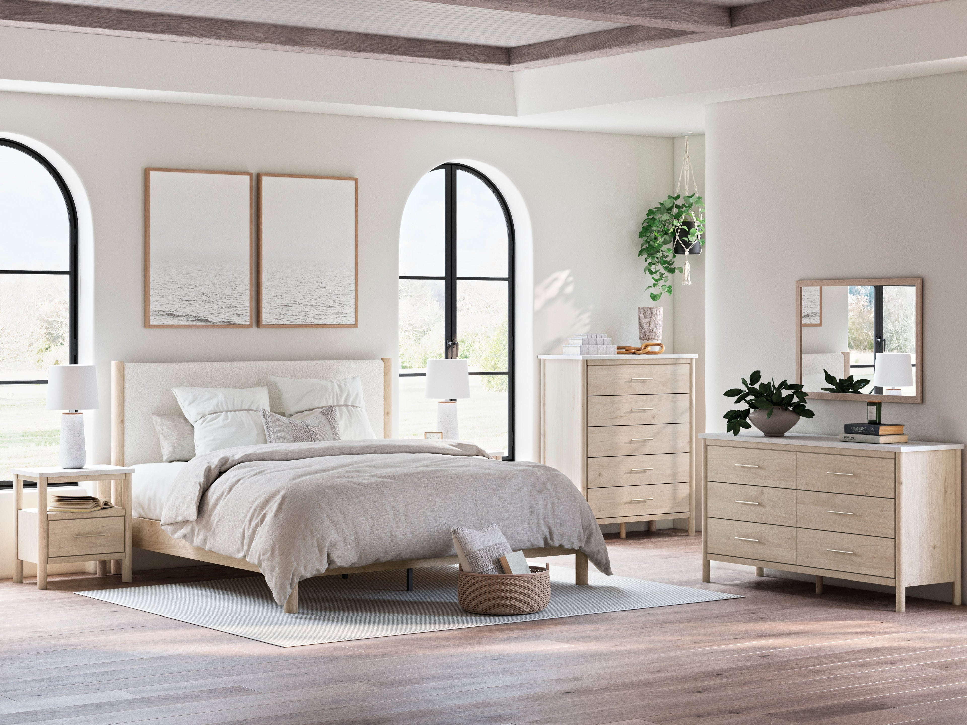 Cadmori Two-tone Dresser and Mirror