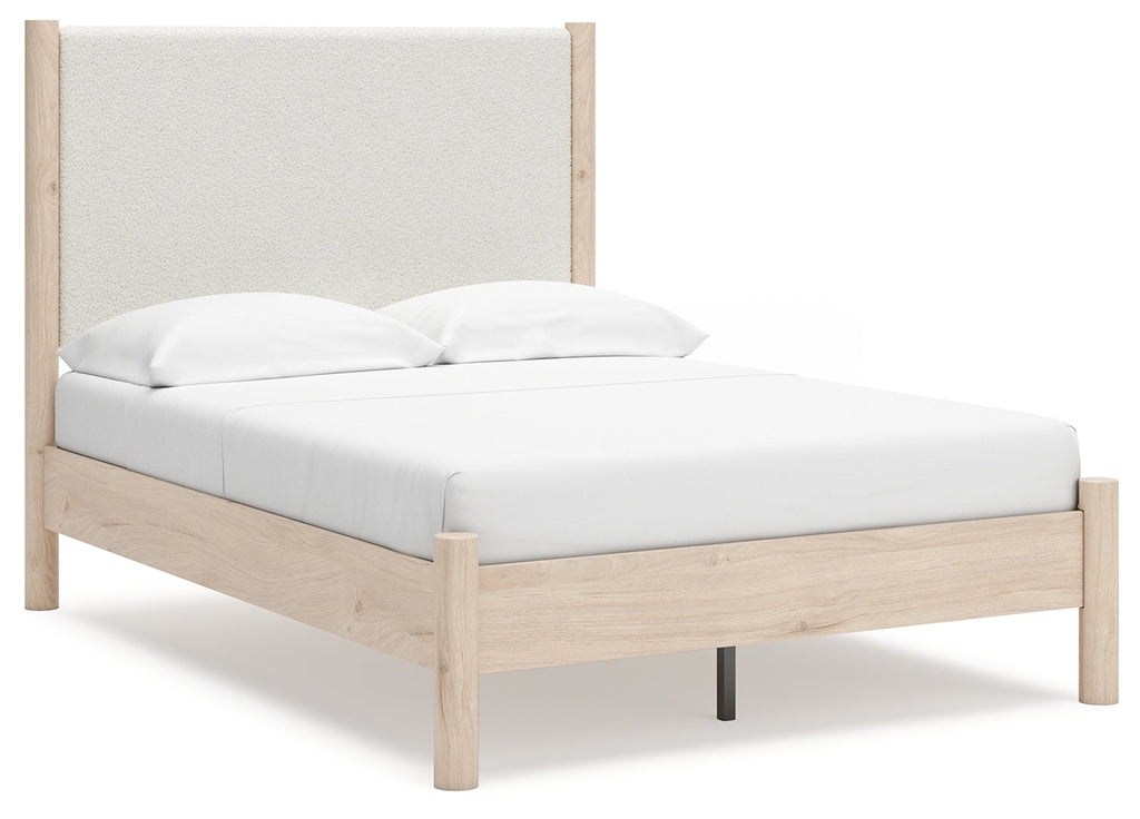 Cadmori Two-tone Full Upholstered Panel Youth Bed