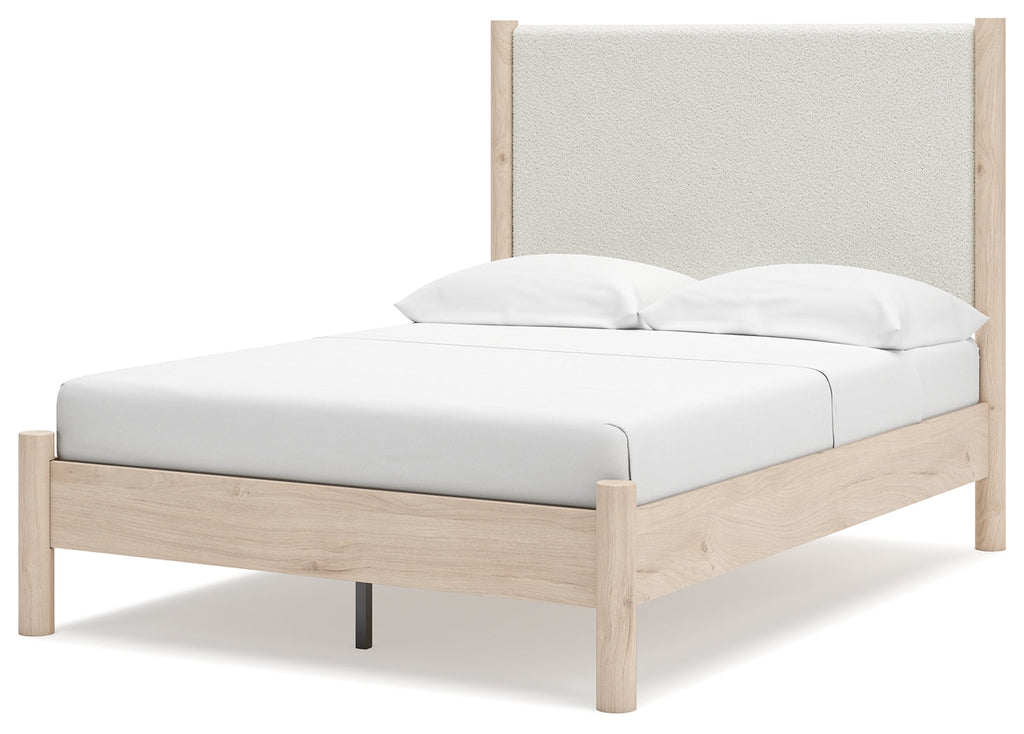 Cadmori Two-tone Full Upholstered Panel Youth Bed