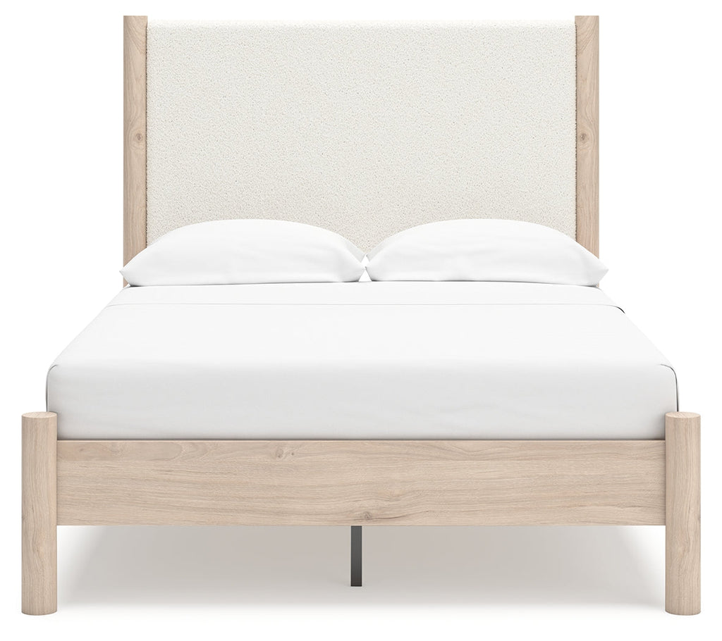 Cadmori Two-tone Full Upholstered Panel Youth Bed