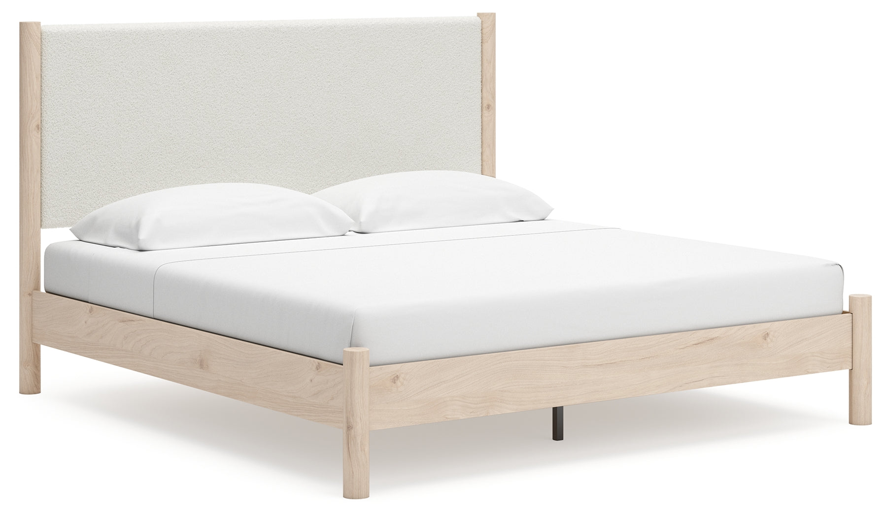 Cadmori Two-tone King Upholstered Panel Bed