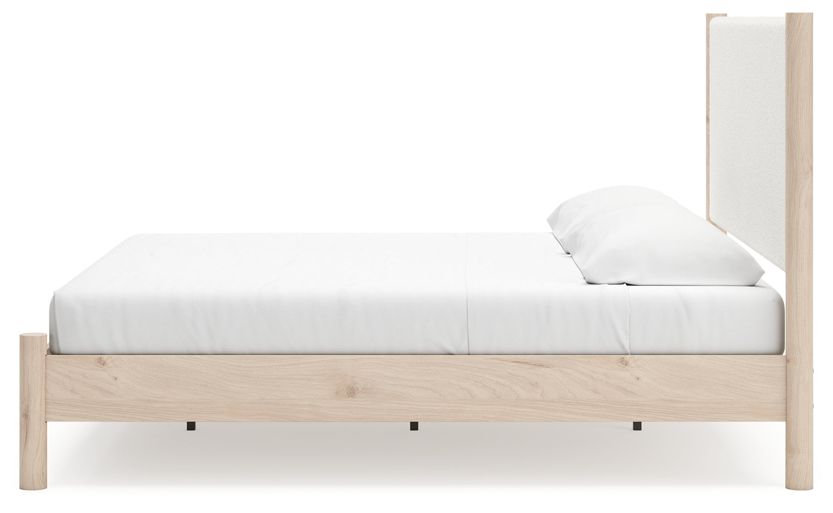 Cadmori Two-tone King Upholstered Panel Bed