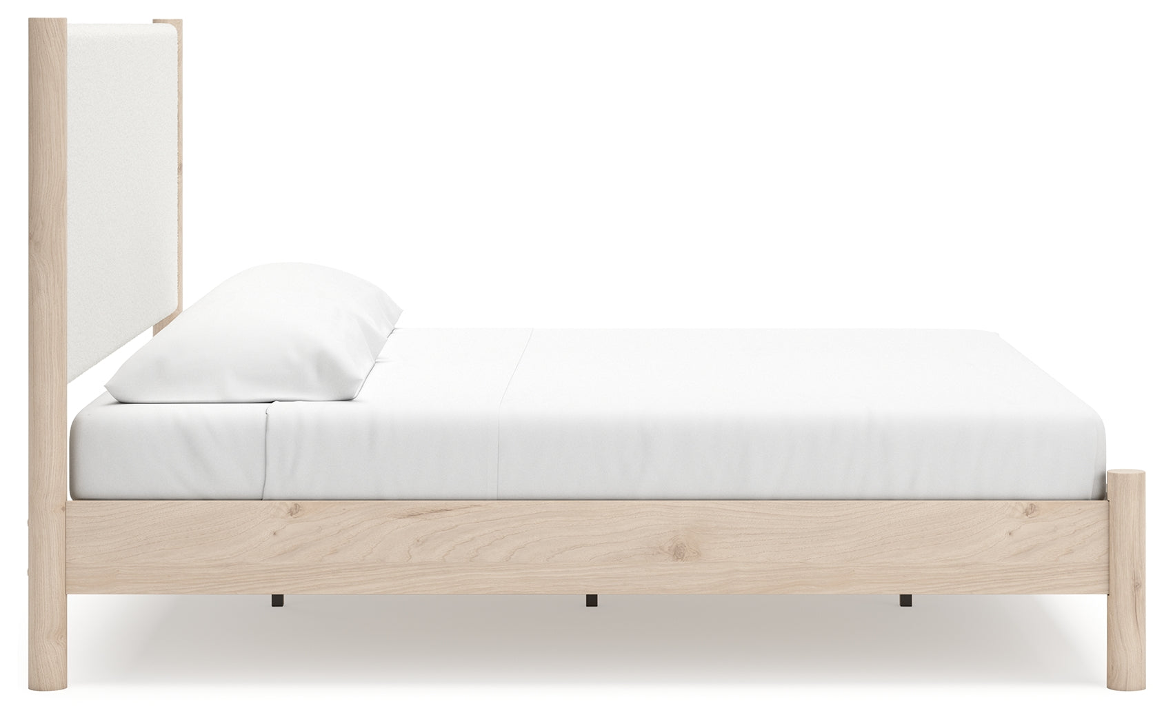 Cadmori Two-tone King Upholstered Panel Bed