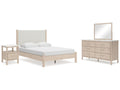Cadmori Two-tone Queen Panel Bed & Dresser & Mirror & Nightstand