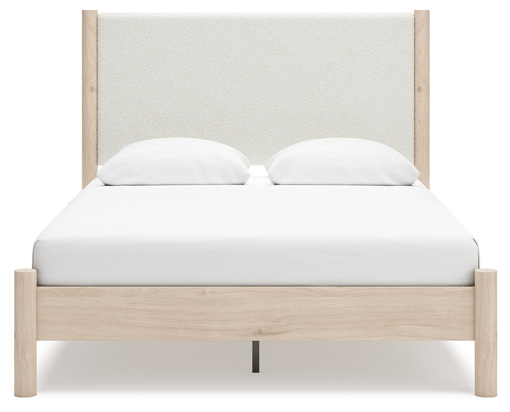 Cadmori Two-tone Queen Upholstered Panel Bed