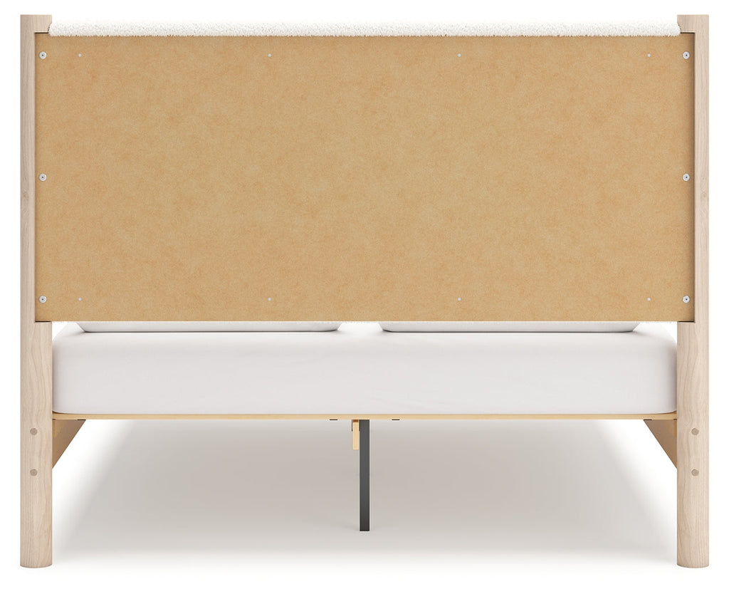 Cadmori Two-tone Queen Upholstered Panel Bed