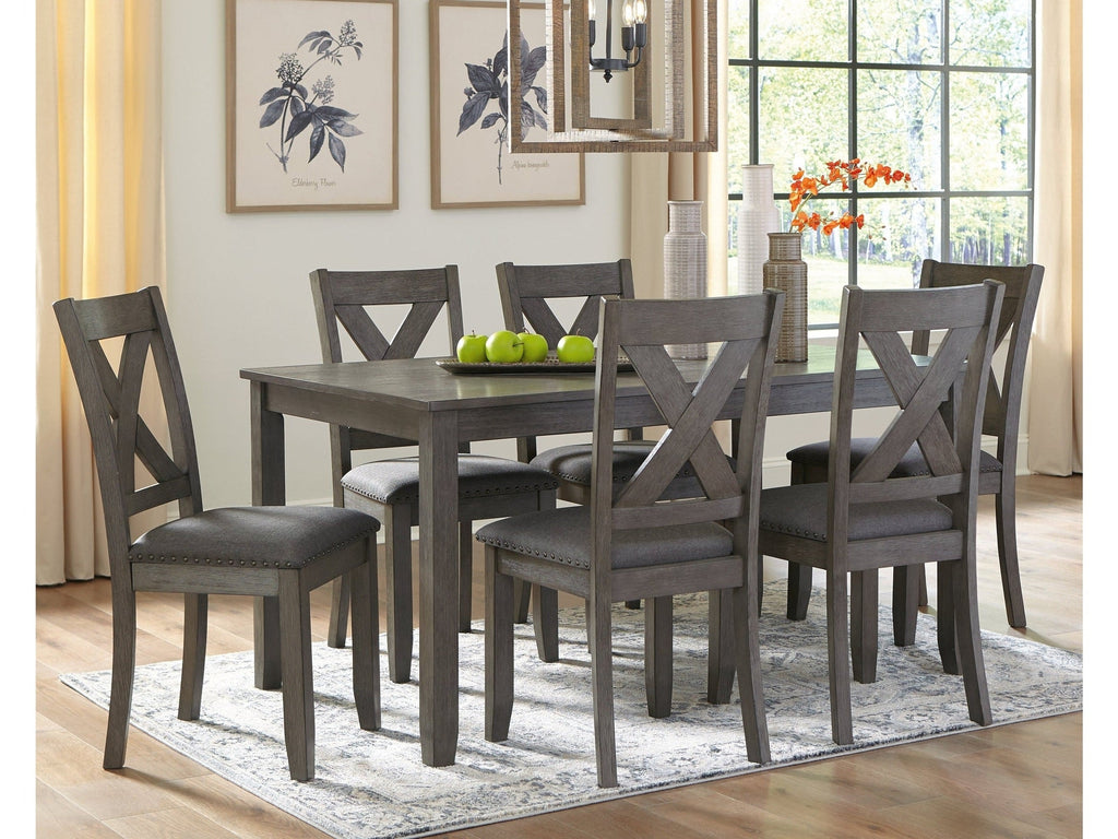 Caitbrook Gray Dining Room Set (Set of 7)