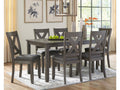 Caitbrook Gray Dining Room Set (Set of 7)