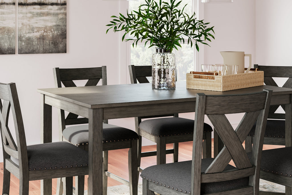 Caitbrook Gray Counter Height Dining Room Set / (Set of 7)
