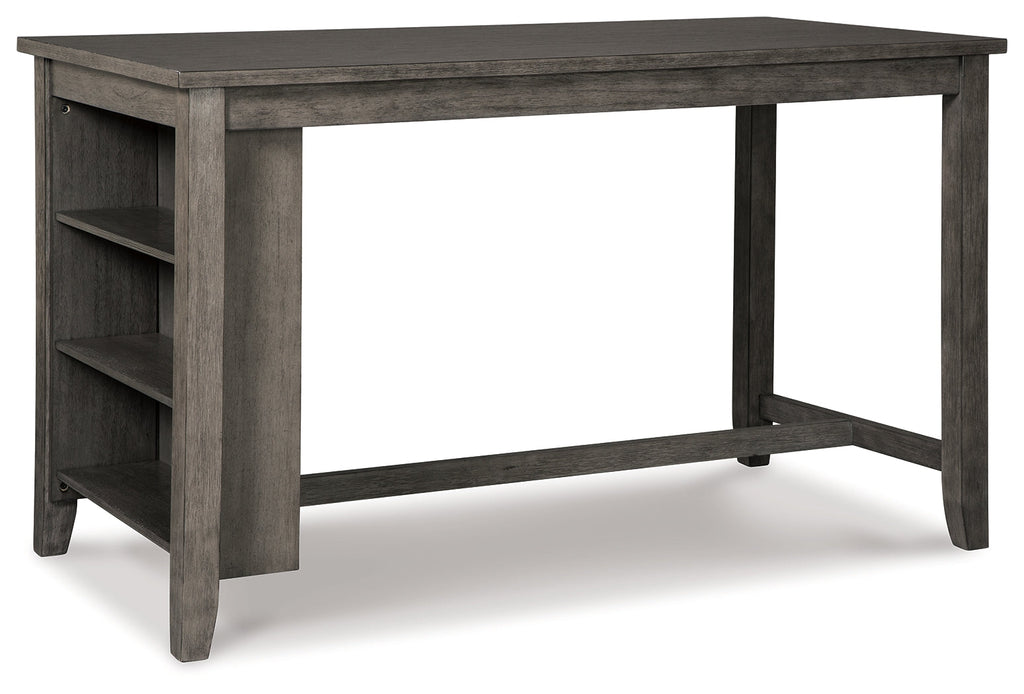 Caitbrook Counter Height Dining Table and 4 Barstools, Gray