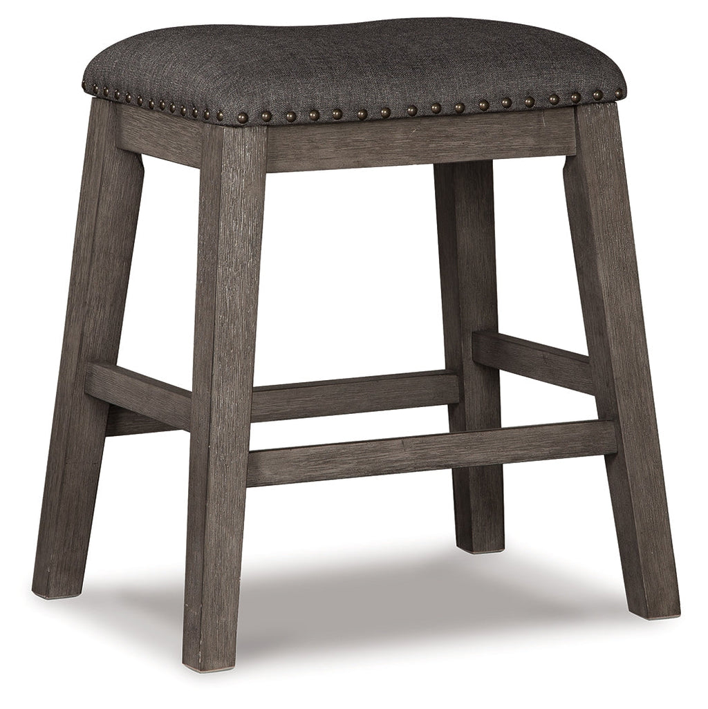 Caitbrook Counter Height Dining Table and 4 Barstools, Gray