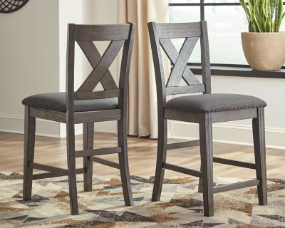 Caitbrook Gray Counter Height Dining Table and 4 Barstools (4 Chairs)