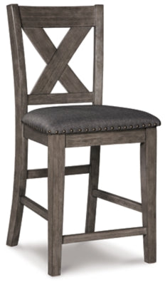 Caitbrook Gray Counter Height Dining Table and 4 Barstools (4 Chairs)