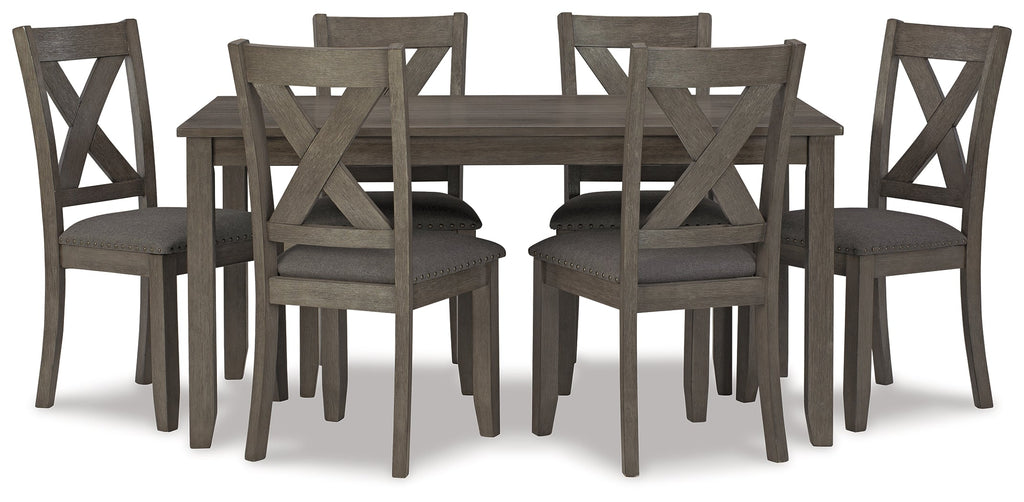Caitbrook Gray Dining Room Set (Set of 7)