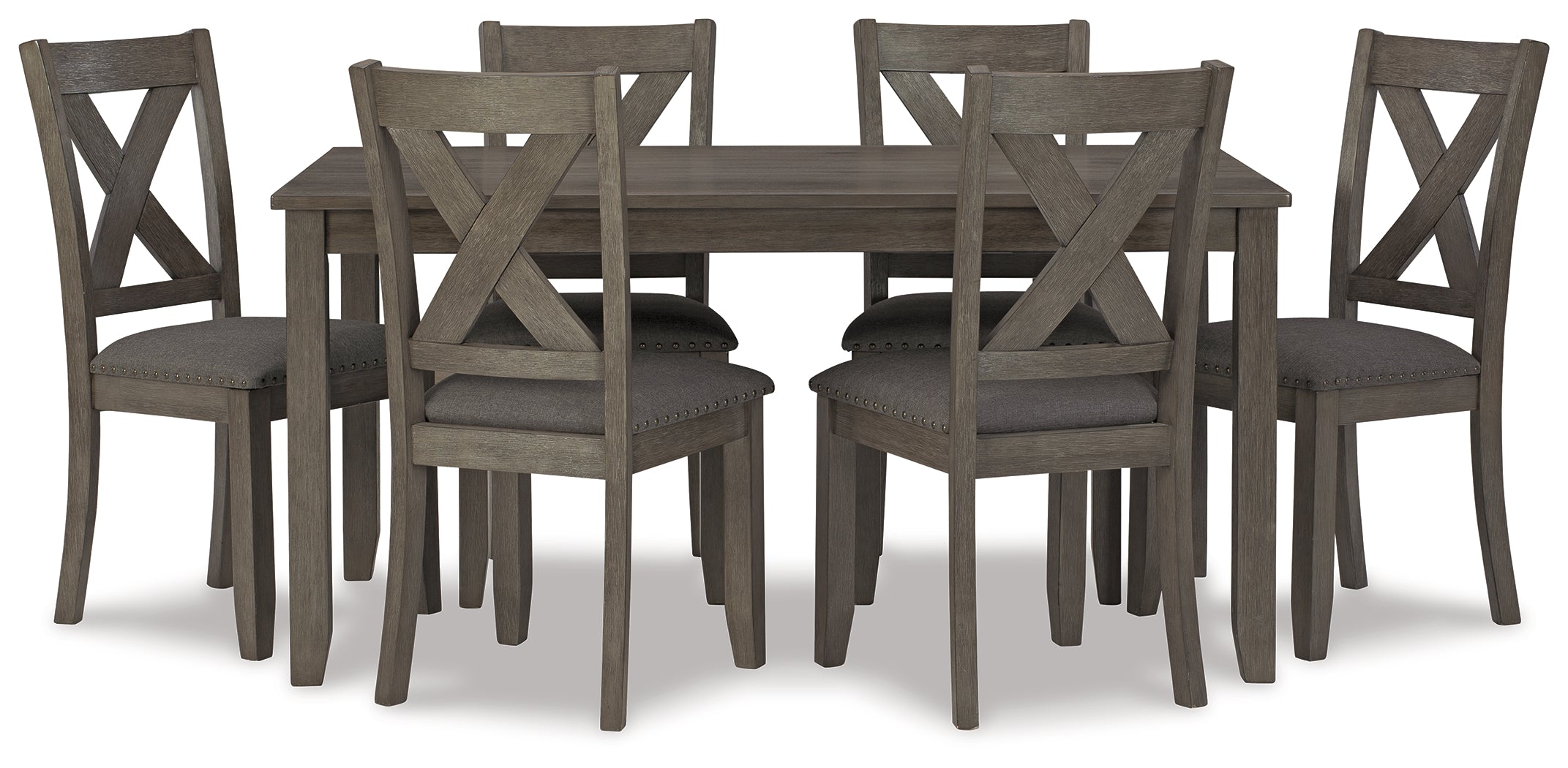 Caitbrook Gray Dining Room Set (Set of 7)